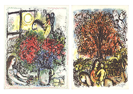 Bundle- 2 Assorted Marc Chagall Deck of 50 Postcards - £69.61 GBP