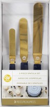 Wilton Navy Blue And Gold Icing Spatula Set, 3-Piece - £44.22 GBP