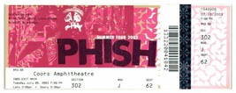 Phish Untorn Concierto Ticket Stub Julio 8 2003 Chula Vista California - £41.93 GBP