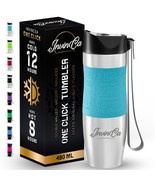 INVINCEA 16 oz Thermal Tumbler, Stainless Steel Vacuum Insulated Coffee ... - £34.32 GBP