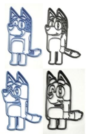 Bluey Puppy Cartoon Family Bingo Bandit Chilli Set of 4 Cookie Cutter USA PR1574