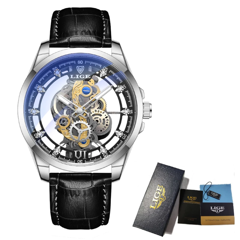 Top Brand Luxury Men&#39;s Watches Leather Strap Fashion Business Quartz Wat... - £30.46 GBP