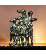 Meerkat Family Brooch Pin Two Tone Silver Gold Metal Unique Figural Animal - $38.87 CAD