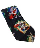 Vintage 1995 Looney Tunes Mania Bugs Bunny Santa Claus Christmas Necktie - €12,47 EUR