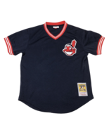 Mitchell &amp; Ness Cleveland Indians 1986  Joe Carter #30 V Neck Jersey 40 ... - $1,089.60 MXN