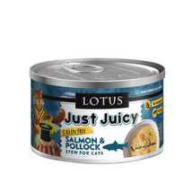Lotus Cat Just Juicy Salmon Pollock 2.5oz. (Case of 24) - £89.38 GBP