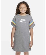 NIKE HERITAGE GIRLS SHORT SLEEVE DRESS ASSORTED SIZES DJ0709 091 - $379.94 MXN