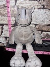 RUSS Standard Rihnos Rhinoceros Soft Plush Toy Cuddling Grey Approx 14&quot;Tall - £15.79 GBP