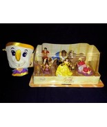 Disney&#39;s Beauty And The Beast Plush Chip Tin Cup 5.5&#39;&#39; Disney Figurine P... - $138.59