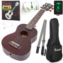 Kmise Beginner Ukulele Kit 4 String Vintage Soprano Ukele Right Hand 21,... - £34.06 GBP