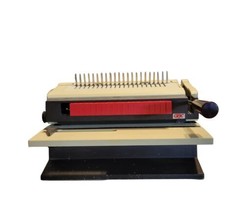 Vtg GBC General Binding Company Manual Binding Machine 450KM-3 READ - £26.50 GBP