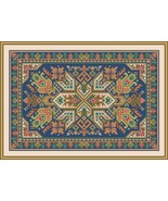 Large Antique Rug Rectangular Shape Motif 2 Counted Cross Stitch Pattern... - $187.20 MXN