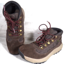 Skechers Mens 9 Brown Leather Lace Up Work Shoes Sneakers Suede Boots - $16.78