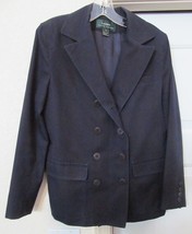 RALPH LAUREN Jacket Coat NAUTICAL Group 100% COTTON NAVY 10 Distressed - $38.65