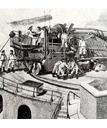 Land Battery Revolving Gun Victorian 1898 Print Cuba&#39;s Freedom Spanish W... - $560.03 MXN