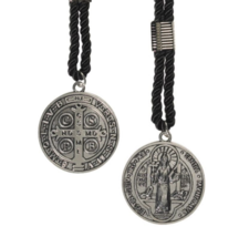 St. Benedict Medal Black Cord Door Hanger Catholic House Home Gift - £9.56 GBP