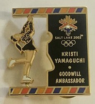 2002 Salt Lake Winter Olympics Logo Kristi Yamaguchi Goodwill Ambassador Pin - £26.33 GBP