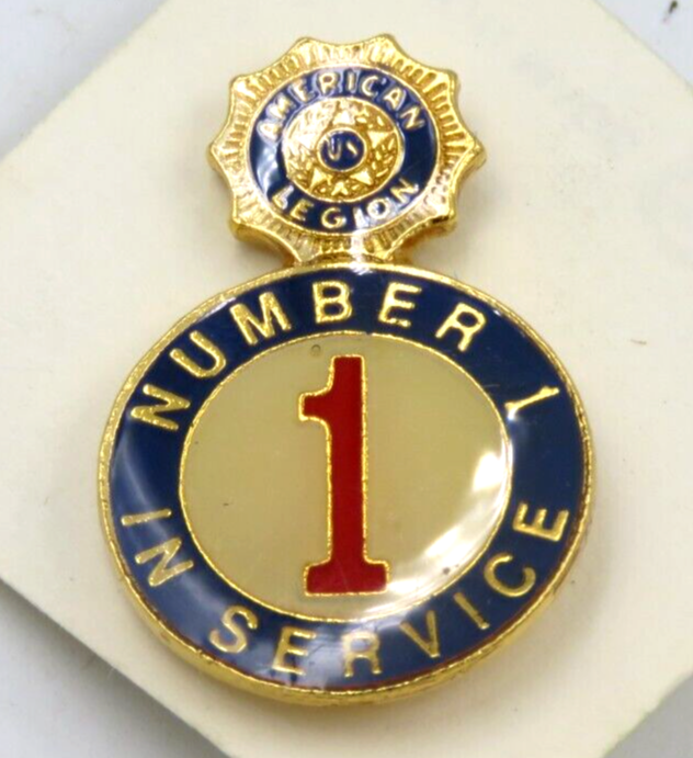 Vintage American Legion Number 1 in Service Lapel Pin - $4.94