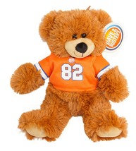 Bear 12&quot; Plush Toy - Wearing #82 Football Jersey Shirt - Dave &amp; Busters ... - $6.00