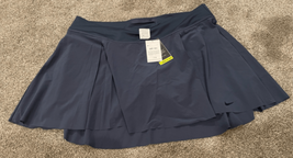 NIKE Tennis Skirt-NEW Blue Pleated Wicking SPF 40+ Ret$70 Women’s Plus S... - £20.57 GBP