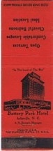 Matchbook Cover Battery Park Hotel Asheville North Carolina  - £2.95 GBP