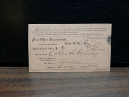 1881 Postal Receipt Card from MILAN NEW HAMPSHIRE Post Office - Esther P... - $9.49