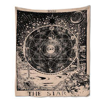 Anyhouz Tapestry Black Star 150X150 cm Tarot Card Psychedelic Scene Art Hippie B - £29.49 GBP