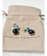 David Yurman Chatelaine Blue Topaz &amp; Amethyst Drop Earrings .925 Sterlin... - $961.44 CAD