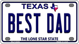 Best Dad Texas Novelty Mini Metal License Plate Tag - £11.76 GBP