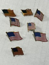 American Flag Enamel Lapel Pin Lot Of 8 - £8.03 GBP