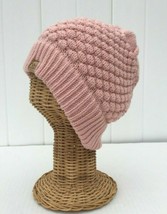 D&amp;Y Beanie Hat Thick Soft Stretch Knit High Bun Ponytail Beanie Cap Pink... - £15.62 GBP