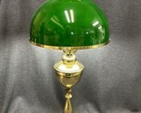 VTG. 27” GREEN HURRICANE VICTORIAN OIL STYLE PARLOR TABLE LAMP Electric - £94.96 GBP