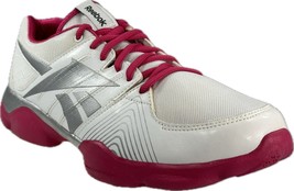Reebok Women&#39;s Fitnisrush White/Silver/Berry Running Sneaker Sz 10, V51903 - £31.45 GBP