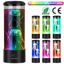 Jellyfish Lava Lamp Multi-Color Changing USB Electric Night Light w/2 Jellyfish - £36.44 GBP