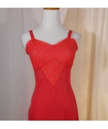 Red Full Slip 50&#39;s Lingerie Lace Slip Dress - £31.93 GBP