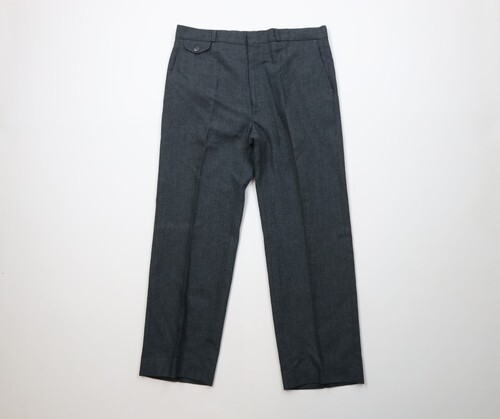Vintage 70s Streetwear Mens 34x28 Faded Heavy Wool Knit Chino Pants Gray... - $74.20