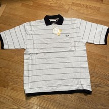 NWT Mens Polo Shirt Creating Limitless Heights CLH XL Striped Short Sleeve Y2K - £11.84 GBP