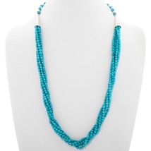 Navajo Natural Turquoise Nuggets Necklace, 5 Strands, Bright Blue, Lula Begay - £295.15 GBP