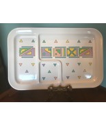 1 NEW Vintage Melamine Stackable Lunch Divided  tray Southwest Aztec (12... - $3.96