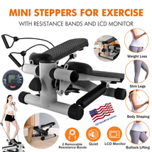 Steppers for Exercise,Stair Stepper Workout Equipment with Resistance Bands,Mini - £57.28 GBP