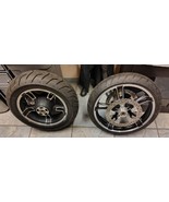 OEM 2014-2025 Harley Touring Enforcer Wheels &amp; Tires 19&quot; Front &amp; 16&quot; Rear - $1,641.23 CAD