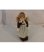 Porcelain Doll Puritan Style Prairie Women &amp; Stand Approx. 15&quot; 33076 - £17.45 GBP