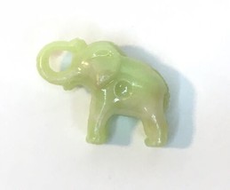 Vintage Pale Yellowish Green Miniature Elephant Toy Diorama Plastic Less... - $7.00