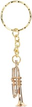 Mini Trumpet Key Chain With Brass Instrument Keyring Ornament For Handic... - $30.95
