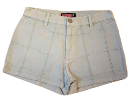 Bubble Gum Vintage Brand Baby Blue Denim J EAN Shorts Size 11 Rib Texture Blocks - £15.76 GBP