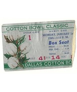 1945 cotton bowl ticket stub OKLAHOMA A&amp;M TCU - £302.27 GBP