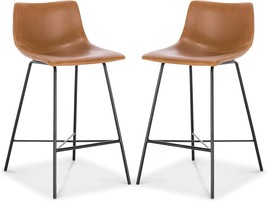 Tan 24-Inch Paxton Counter Stools, Set Of 2. Poly And Bark. - £203.82 GBP