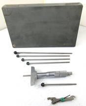 Mitutoyo Depth Gauge Micrometer .001&quot; Ratchet Thimble Set Kit w/ 5 Rods,... - $143.50