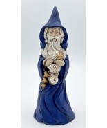 Wizard In Blue Cloak Resin Figurine Fantasy Whimsical Mystical Fairycore... - $34.65