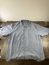 Vintage Hobie Shirt Mens XL Blue Short Sleeve Button Up - £9.65 GBP